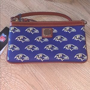 NWT Baltimore Ravens Dooney & Bourke wristlet